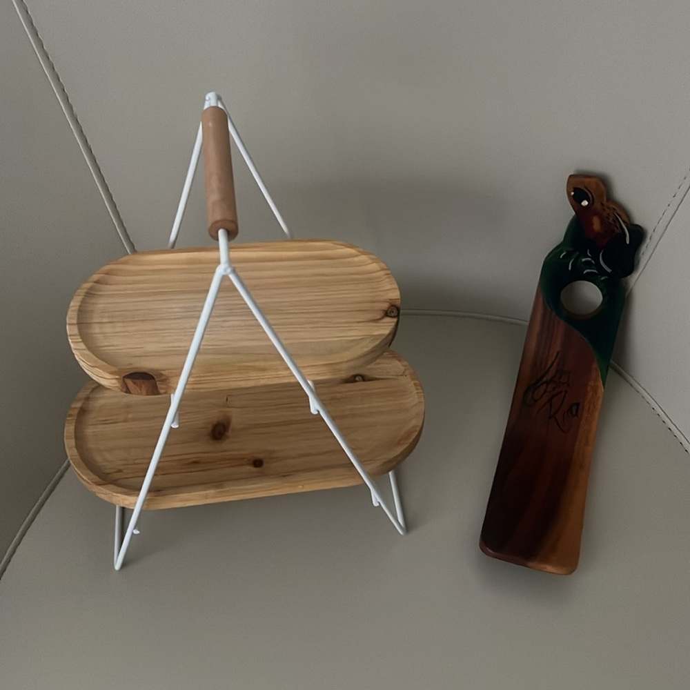 Handmade new wooden small shelf and Wine holder